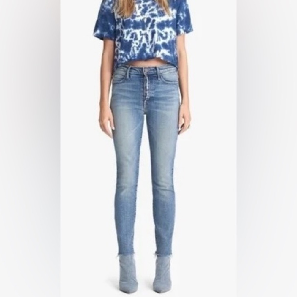 MOTHER Denim The Fly Cut Stunner Ankle Fray Jeans Night Sz 27 – Brand New